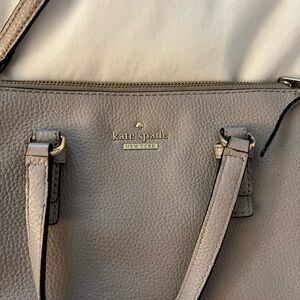 Kate Spade Beige Pebbled Leather Shoulder Bag